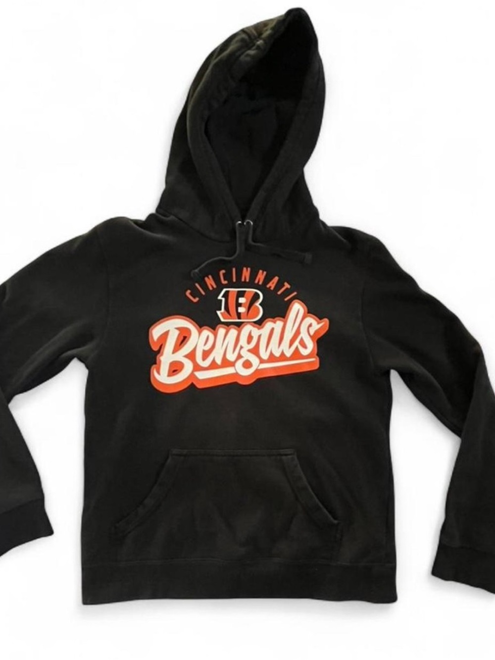 NFL Cincinnati Bengals Black Hoodie with Orange and White Logo